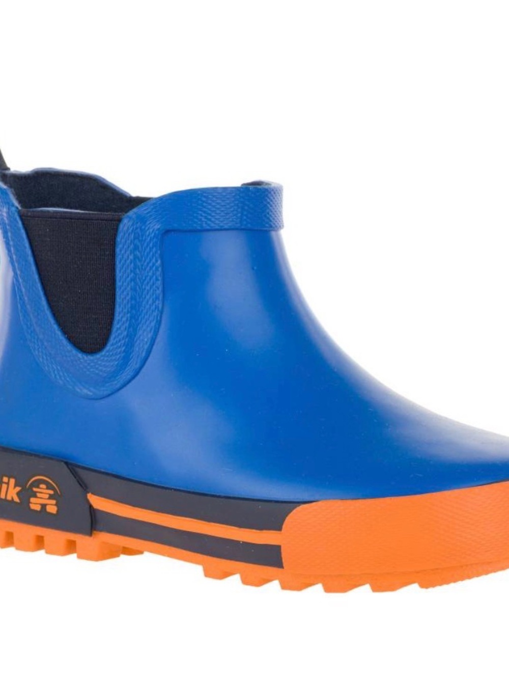 Kamik Blue and Orange Kids Rain Ankle Boot
